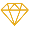 Icon representing gemstone sourcing and expertise